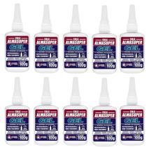 Kit 10 Cola Gel Instantânea Alta Velocidade 100G - Almasuper Kit 10 Cola Gel Instantânea Alta Velocidade 100G - Almasuper