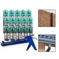 Kit 10 Cola Selante Pu Construção 400G Cinza Com Aplicador Kit 10 Cola Selante Pu Construção 400G Cinza Com Aplicador