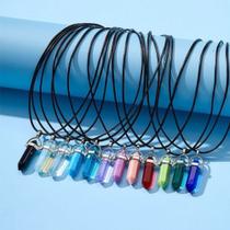 Kit 10 Colar de Pedra Cristal Hippie Diversos a Pronta Entrega onix lua estrela tigre vermelho azul