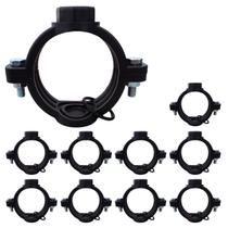 Kit 10 Colar de Tomada p/ Manômetro 75mmX1/4" Derivação Simples Roscada c/ 2 Parafusos Kit 10 Colar de Tomada p/ Manômetro 75mmX1/4" Derivação Simples Roscada c/ 2 Parafusos