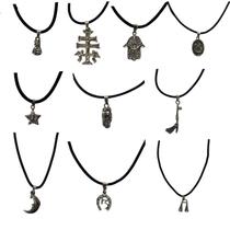 Kit 10 Colares Gargantilha Pingentes Mix Esotéricos Atacado