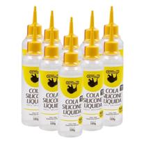 Kit 10 Colas Silicone Líquida 100g Rendicolla Colagem e Aplicação Rápida Fixador Artesanato Cola Fria Kit 10 Colas Silicone Líquida 100g Rendicolla Colagem e Aplicação Rápida Fixador Artesanato Cola Fria