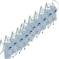 Kit 10 Coletor Urina Masculino Bolsa Mictório Homem Tratamento De Próstata - 750ml