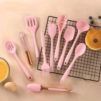Kit 10 Colheres De Silicone Utensílios Cozinha
