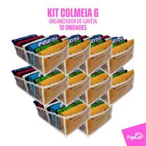 Kit 10 colmeias organizadoras g (10x25x35) para camisetas