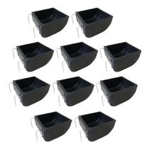 Kit 10 Comedouro 10 Litros Cocho Animal Saleiro com Suporte