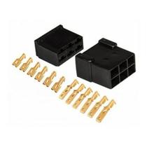 Kit 10 Conector 6 Vias Terminal Macho Fêmea Som Automotivo