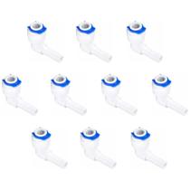 Kit 10 Conector 90 com Extensão e Engate Rápido 3/8" x 3/8" Profissional