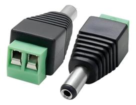 Kit 10 Conector Borne X P4 Macho CFTV Segurança Instalação