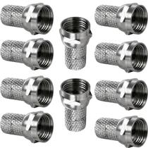 Kit 10 conector coaxial rg59 rosca