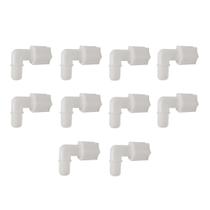 Kit 10 Conector Cotovelo Macho Nylon Mangueira 1/4 Rosca 1/8
