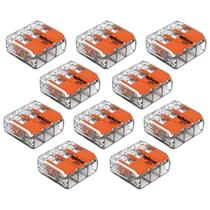 Kit 10 Conector de Emenda com Alavanca 4mm²