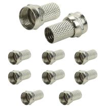 Kit 10 Conector F Rosca Rg-6 Chipsce 10 Unidades Para Cabo Kit 10 Conector F Rosca Rg-6 Chipsce 10 Unidades Para Cabo