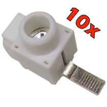 Kit 10 Conector Genérico Saída Frontal 50mm Terminal Reto Curto para Disjuntor