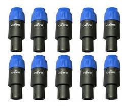 Kit 10 Conector Linha Macho Speakon Santo Angelo 4 Vias SA2X Kit 10 Conector Linha Macho Speakon Santo Angelo 4 Vias SA2X