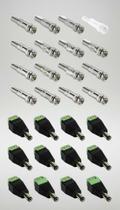 Kit 10 Conector P4 + 20 BNC Macho CFTV
