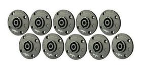 Kit 10 Conector Painel Femea Speakon Santo Angelo 4 Polos SA2X