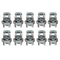 Kit 10 Conector Parafuso Fendido Cabos Fios 10mm Split Bolt