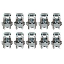 Kit 10 Conector Parafuso Fendido Cabos Fios 25mm Split Bolt