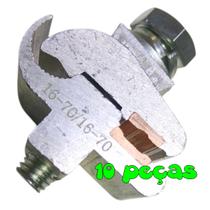 Kit 10 Conector Paralelo Bimetálico Tapit 16 à 70mm Simples Cabo Alumínio com Cobre