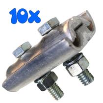 Kit 10 Conector Paralelo Bimetálico Tapit 50 à 120 para Conexão de Cabo Duplo Kit 10 Conector Paralelo Bimetálico Tapit 50 à 120 para Conexão de Cabo Duplo