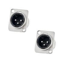 Kit 10 conector plug santo angelo xlr macho painel 3p sa2x