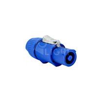 Kit 10 conector powercon azul 5 femea 5 macho