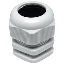 Kit 10 conector prensa cabo modelo pg7 rosca 1/4 cor branco/cinza