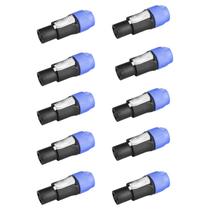 Kit 10 Conector Speakon Macho Linha 4 Vias Com Trava RP031 Roxtone