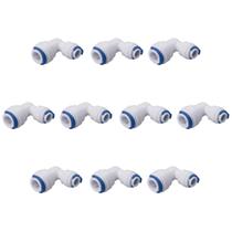 Kit 10 Conector União Cotovelo 90 Engate Rápido 3/8" x 1/2" para Água e Bebedouros Alta Resistência Kit 10 Conector União Cotovelo 90 Engate Rápido 3/8" x 1/2" para Água e Bebedouros Alta Resistência