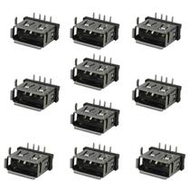 kit 10 Conector Usb Pci A Femea 90 Graus 4Pinos 2T Solda