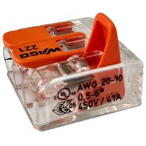 Kit 10 Conector Wago Emenda 3 Fios Mod. 221-613