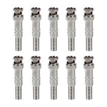 Kit 10 Conectores Bnc Com Mola 4mm E Parafuso Ideal P/ Cftv Kit 10 Conectores Bnc Com Mola 4mm E Parafuso Ideal P/ Cftv