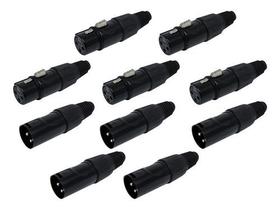 Kit 10 Conectores Cannon/xlr (macho/femea) Kit 10 Conectores Cannon/xlr (macho/femea)