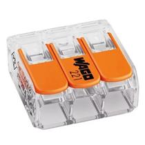 Kit 10 Conectores De Emenda 3 Polos Wago Fios 4mm 32A 221-413