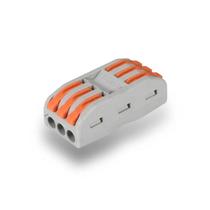 Kit 10 Conectores De Fio Rápido Emenda Click Alavanca 3 Vias