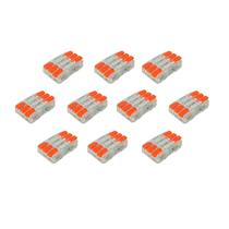 Kit 10 conectores emenda rapida linear tripla