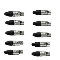Kit 10 Conectores Linha Xlr Plug Fêmea 3 Polos Wireconex WC-1003 Kit 10 Conectores Linha Xlr Plug Fêmea 3 Polos Wireconex WC-1003