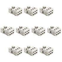 Kit 10 Conectores Macho 721-603 1 Condutor 3 Polos 5,0mm 2,5mm² Wago