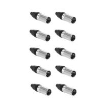 Kit 10 Conectores MGS Plug Xlr Linha Macho Kit 10 Conectores MGS Plug Xlr Linha Macho