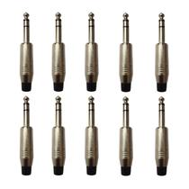 Kit 10 Conectores P10 Macho Estéreo Linha PLG SA2X - SANTO ANGELO Kit 10 Conectores P10 Macho Estéreo Linha PLG SA2X - SANTO ANGELO