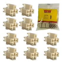 Kit 10 Conectores Para Relé Auxiliar Universal 5 Vias Fêmea