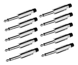 Kit 10 Conectores Plug P10 Metal Mono Mola Sa2x Santo Angelo Kit 10 Conectores Plug P10 Metal Mono Mola Sa2x Santo Angelo