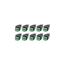 Kit 10 Conectores Plug P4 Macho Borne para Alimentação CFTV Kit 10 Conectores Plug P4 Macho Borne para Alimentação CFTV