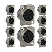 Kit 10 Conectores Plug Wireconex Xlr WC1023 Fêmea 3 Polos Kit 10 Conectores Plug Wireconex Xlr WC1023 Fêmea 3 Polos