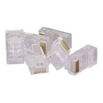 Kit 10 Conectores Rj45 Macho Transparente