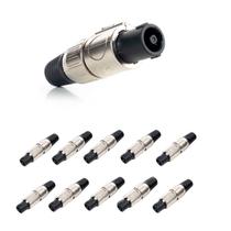 Kit 10 Conectores Speakon Macho 4 Vias Mxt Kit 10 Conectores Speakon Macho 4 Vias Mxt