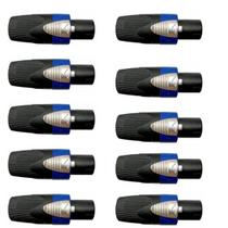 Kit 10 Conectores Speakon Macho Para Cabo Wireconex WC-605 4 Polos