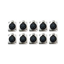 Kit 10 Conectores XLR Fêmea Painel SA2X - SANTO ANGELO