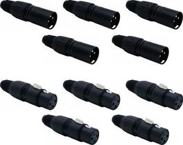 Kit 10 Conectores Xlr Macho/femea Linha Pesada Tipo Xlr Pro Kit 10 Conectores Xlr Macho/femea Linha Pesada Tipo Xlr Pro